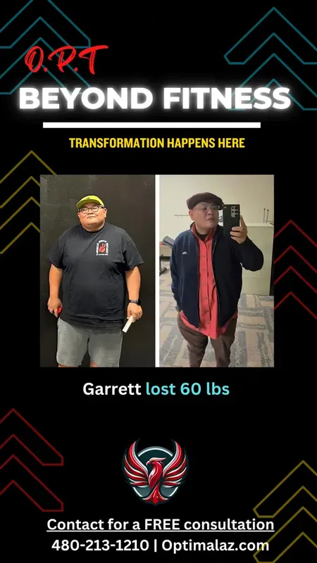 Garrett lost 60 lbs - OPT Beyond Fitness transformation