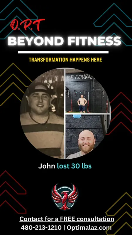 John lost 30 lbs - OPT Beyond Fitness transformation